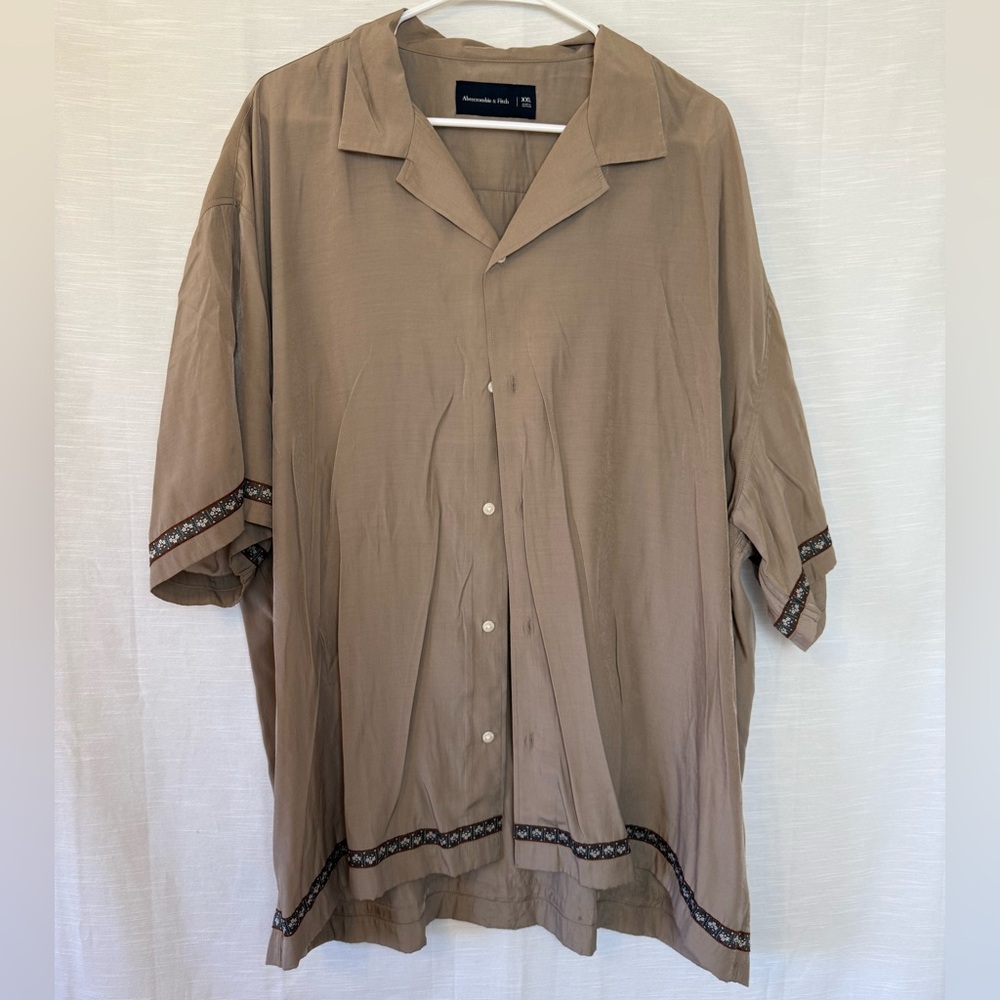 Abercrombie & Fitch Tan Button up Shirt